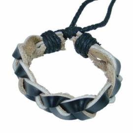 Klicken um zu vergrößern Lederarmband schwarzes Kunstleder