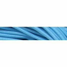 Lederkette 2.0mm mit Silberverschlu&szlig; sky blue - 45cm