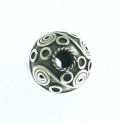 Silber Perle Spiralen gro
