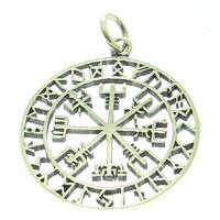 Silver Pendant Viking Compass
